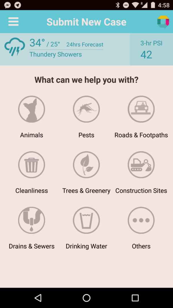 Giao diện ứng dụng OneService