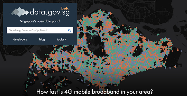 Giao diện cổng thông tin Data.gov.sg